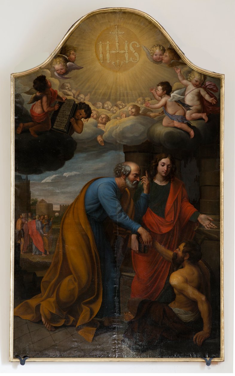 Plébániatemplom (Nederbrakel, Sint-Pieter-in-de-Banden plébániatemplom). Belső. festmény. alkotó: Unbekannter Künstler