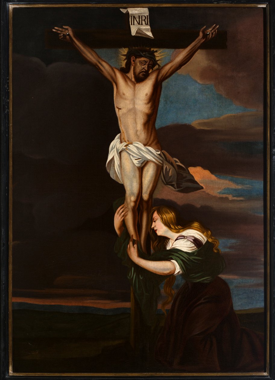 Plébániatemplom (Plébániatemplom Szűzanya). Belső. festmény. Calvin. alkotó: Unbekannter Künstler