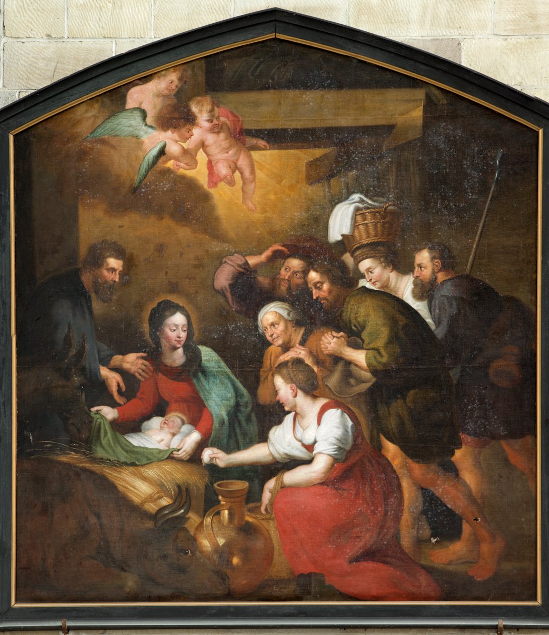 Plébániatemplom (Szent Márton plébániatemplom). Festmény. alkotó: Unbekannter Künstler