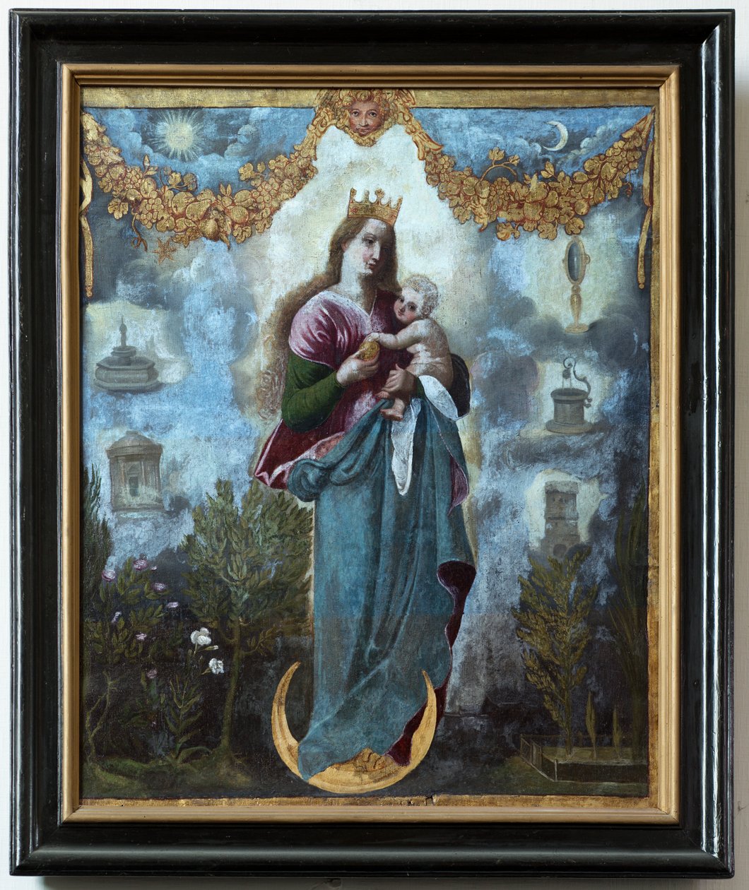 Plébániatemplom (Parochiekerk Sint-Martinus). Festmény. Szeplőtelen fogantatás, avagy Madonna gyermekkel. alkotó: Unbekannter Künstler