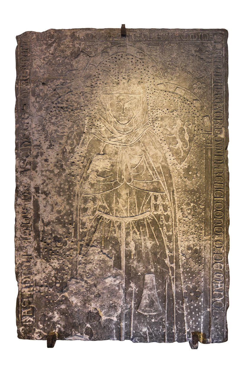 Petronille sírkő, Reli de Mareuil lovag felesége, meghalt. 1280 (Sírkő) Royaumont ciszterci kolostor (apátság) 1228-1235 Asnieres-sur-Oise (Asnieres sur Oise), Val-d