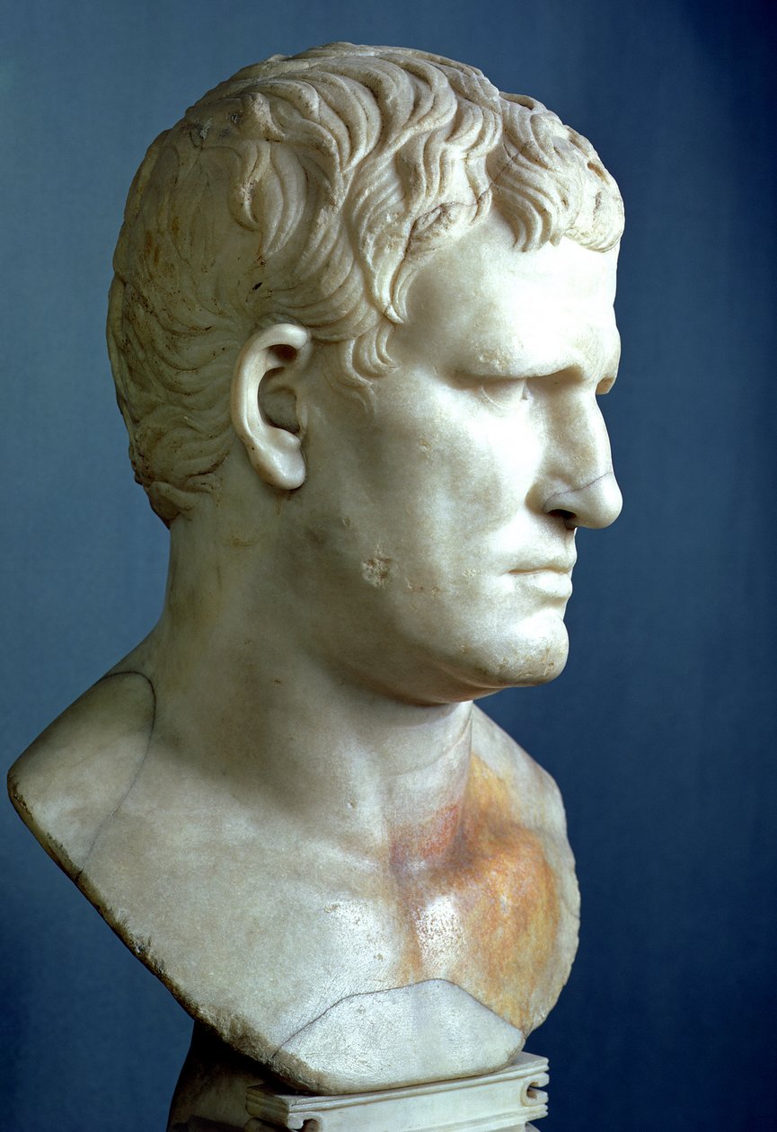 Agrippa arcképes mellszobra (i. e. 63-12) római (márvány) alkotó: Unbekannt