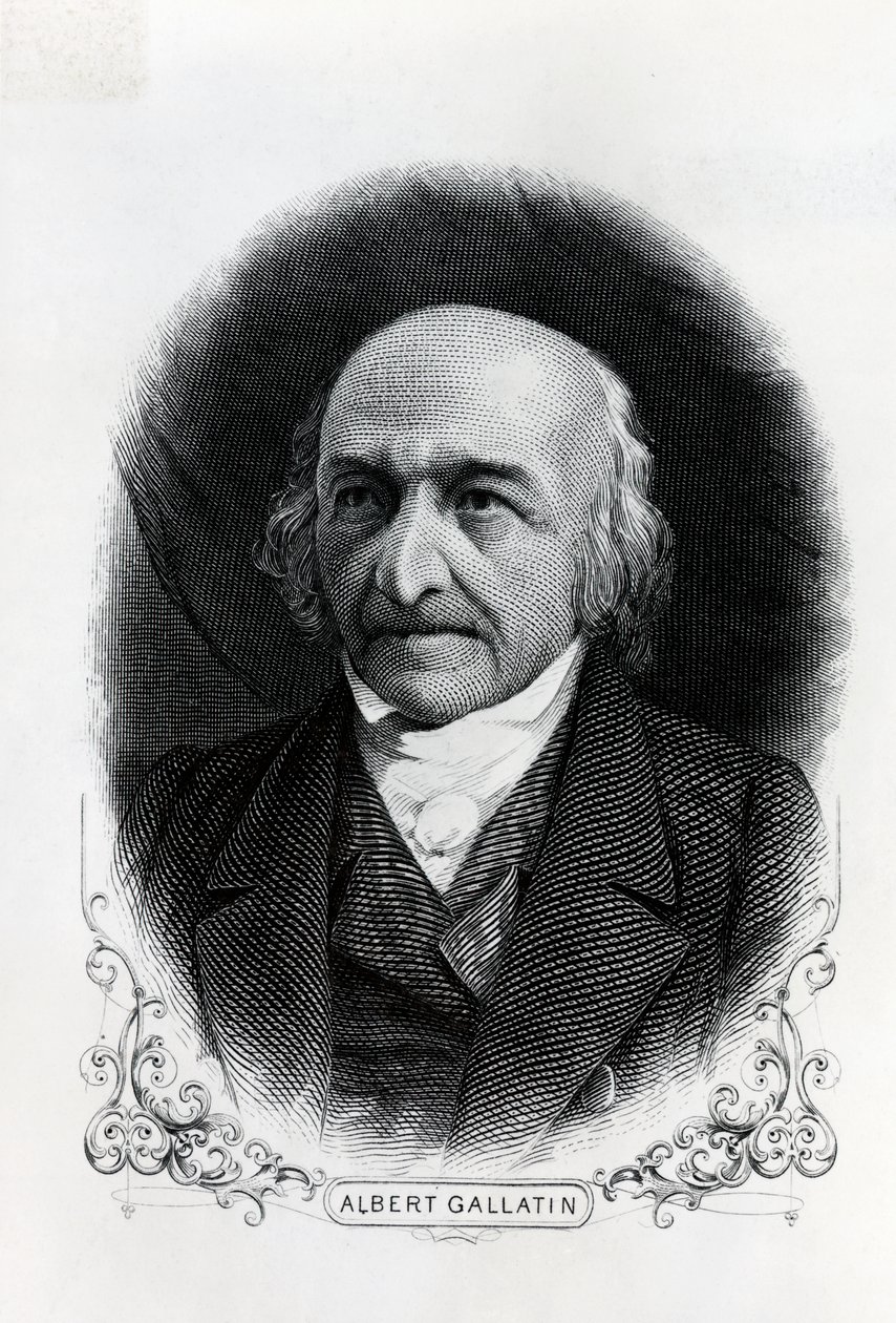 Albert Gallatin (1761-1849) portréja (metszet) alkotó: Unbekannt