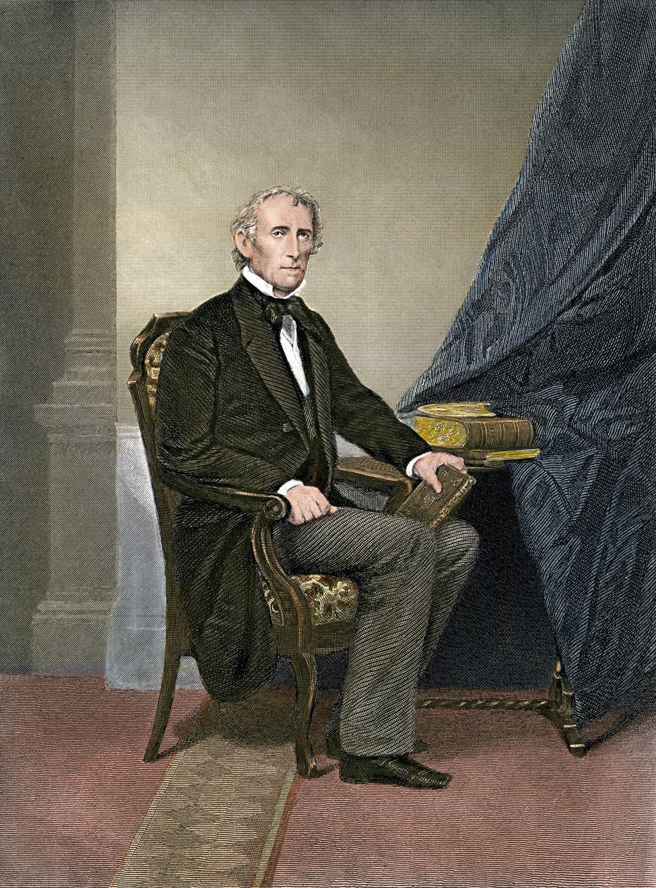 John Tyler amerikai elnök (1790-1862) portréja. alkotó: Unbekannter Künstler