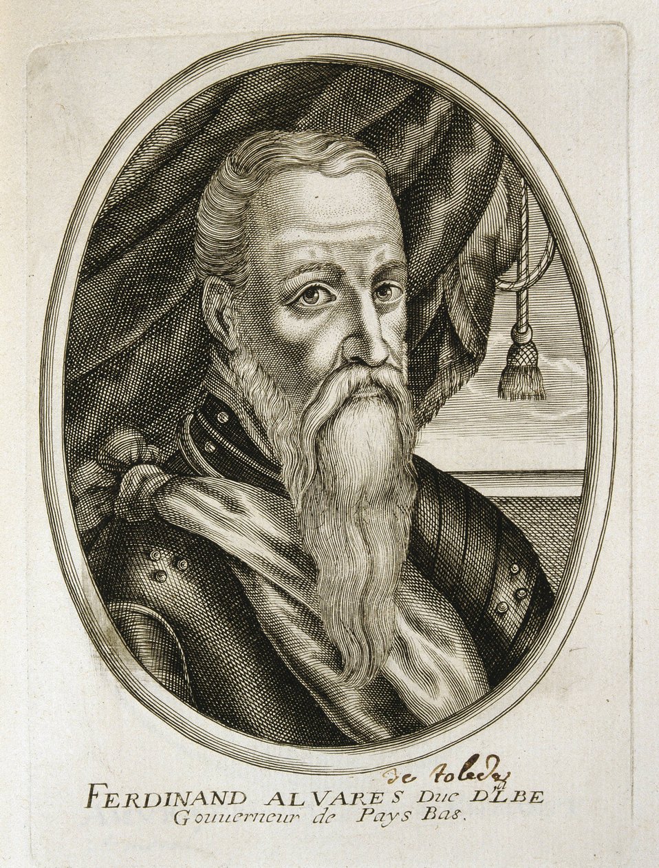ALba hercegének portréja (1507-1582) (metszet) alkotó: Unbekannter Künstler