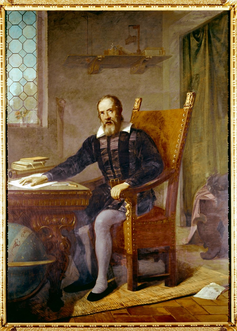 Galileo Galilei dit Galilei portréja (1564 - 1642) - Névtelen festmény - Lastra a Signa, villa selva, Olaszország alkotó: Unbekannter Künstler