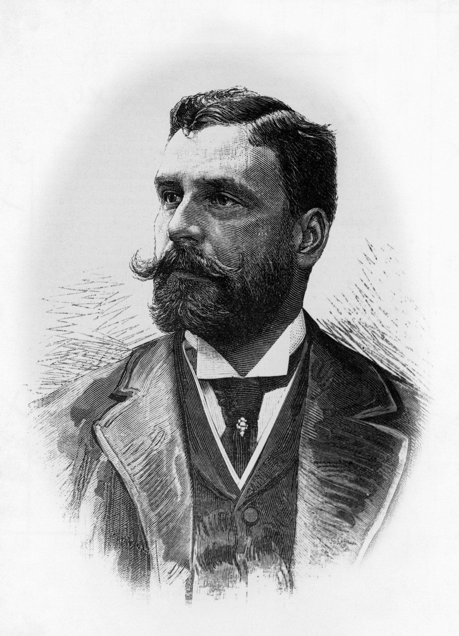 Gerolamo Rovetta (1851-1910) olasz író és drámaíró portréja, metszet alkotó: William M. Timlin