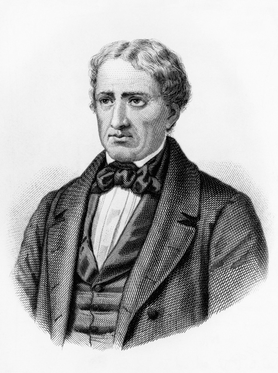 Giovanni Berchet (1783-1851) olasz romantikus költő, író és hazafi portréja, metszet alkotó: William M. Timlin
