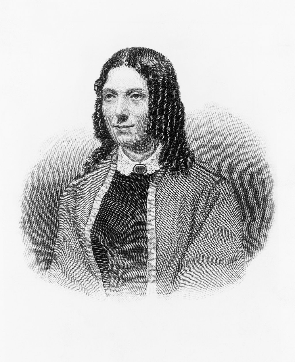 Harriet Beecher Stowe (1811-1896) portréja (metszet) alkotó: Benjamin Baud