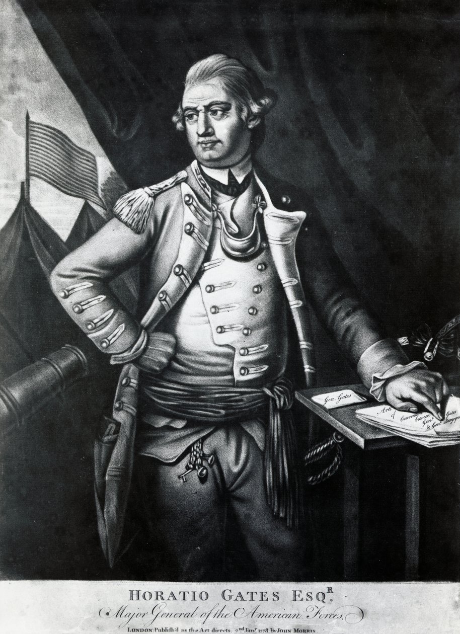 Horatio Gates portréja (metszet) alkotó: Unbekannt