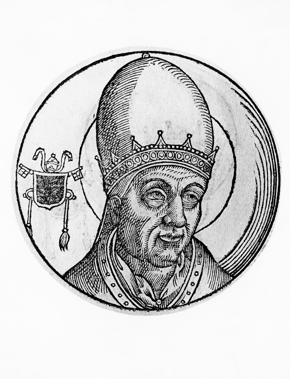 III. János (meghalt 574-ben), a katolikus egyház 61. pápája 561-től, metszet. alkotó: William M. Timlin