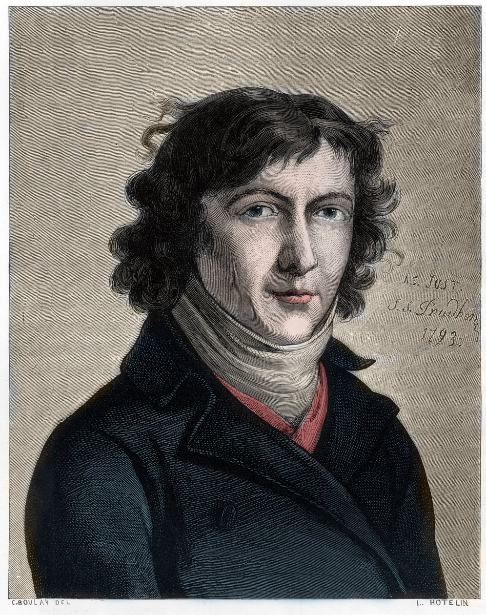 Louis de Saint-Just portréja alkotó: Unbekannt
