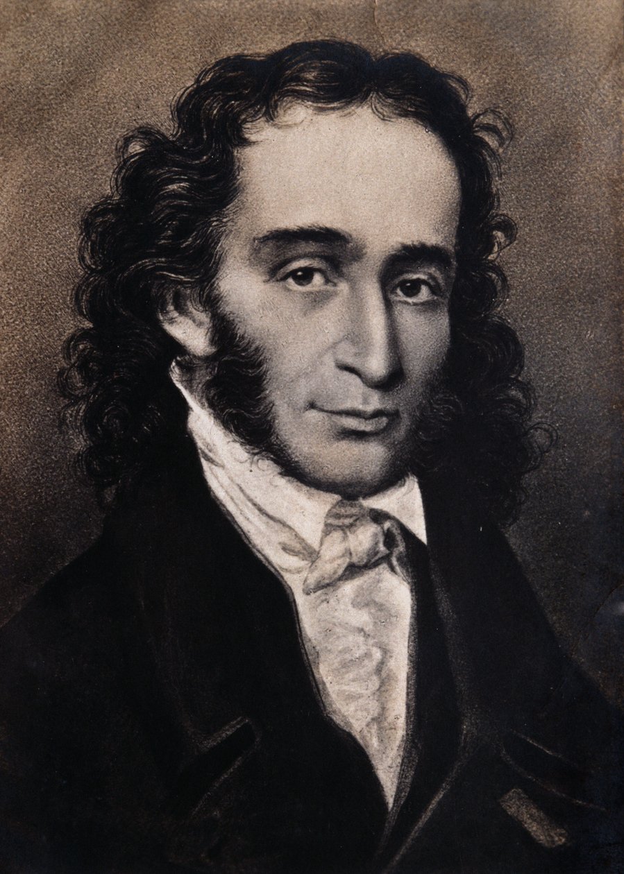 Niccolo Paganini portréja (metszet) alkotó: Unbekannter Künstler