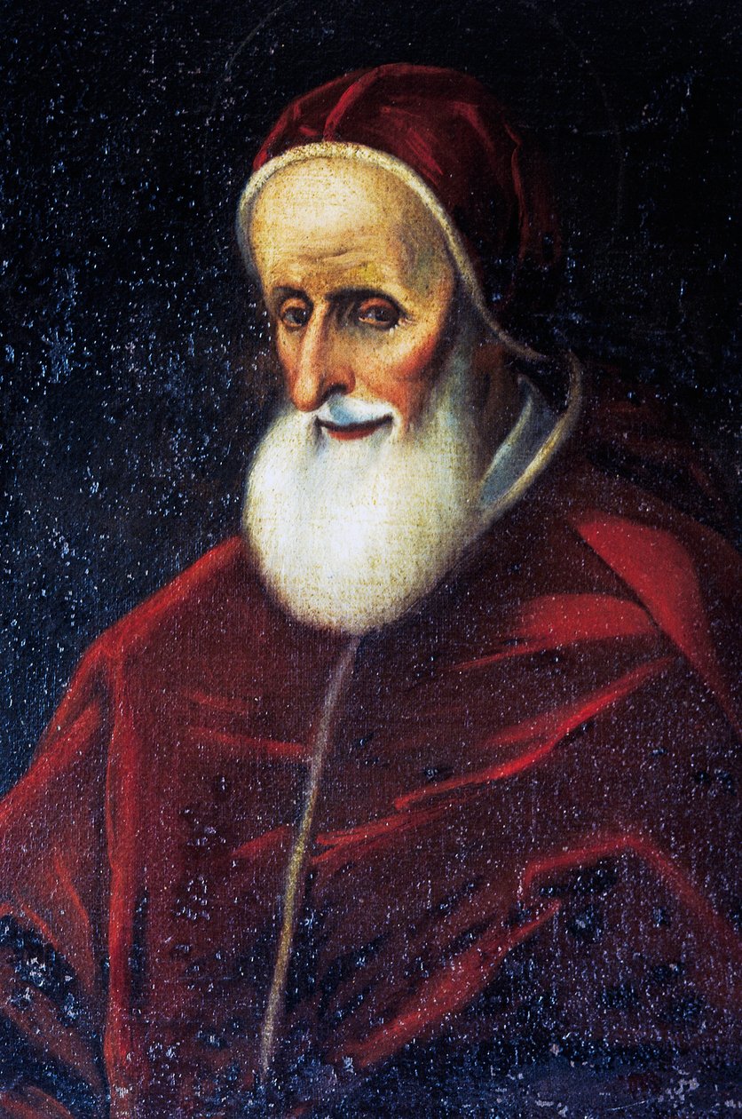 V. Pius pápa portréja (Bosco Marengo alkotó: Benjamin Baud