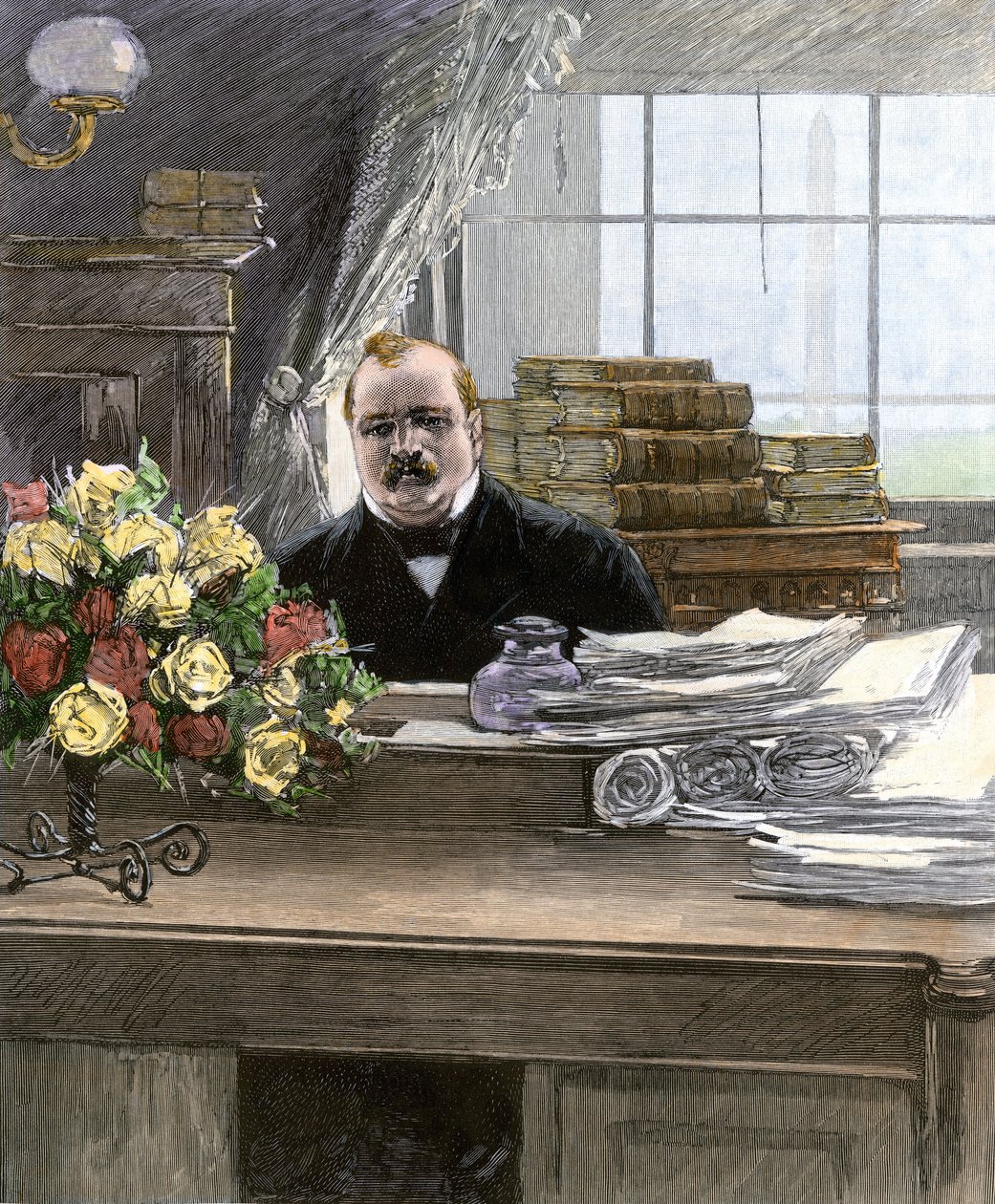 Stephen Grover Cleveland (1837-1908), az Egyesült Államok elnöke portréja alkotó: Unbekannter Künstler