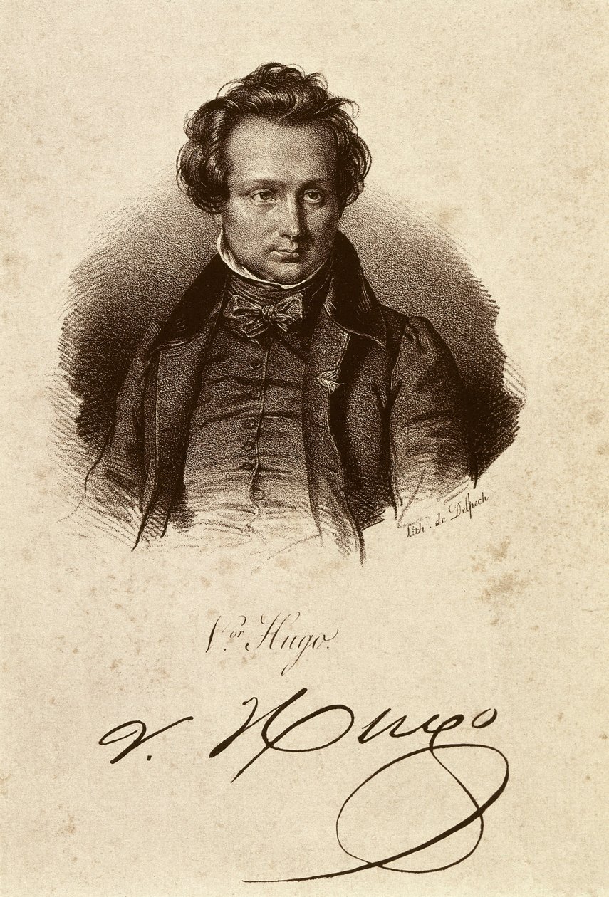 Victor Hugo portréja (litográfia) alkotó: Unbekannter Künstler