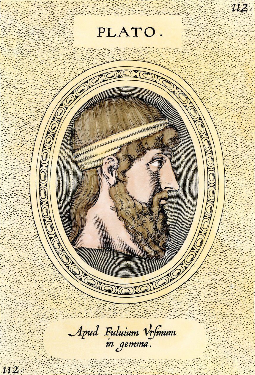 Platón görög filozófus (Kr. e. 428-348) portréja Metszet. alkotó: Unbekannter Künstler