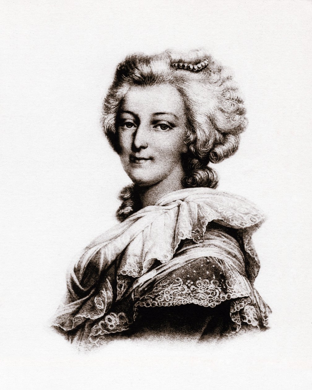 Marie Antoinette osztrák királyné (1755-1793) portréja 19. századi metszet alkotó: Unbekannter Künstler