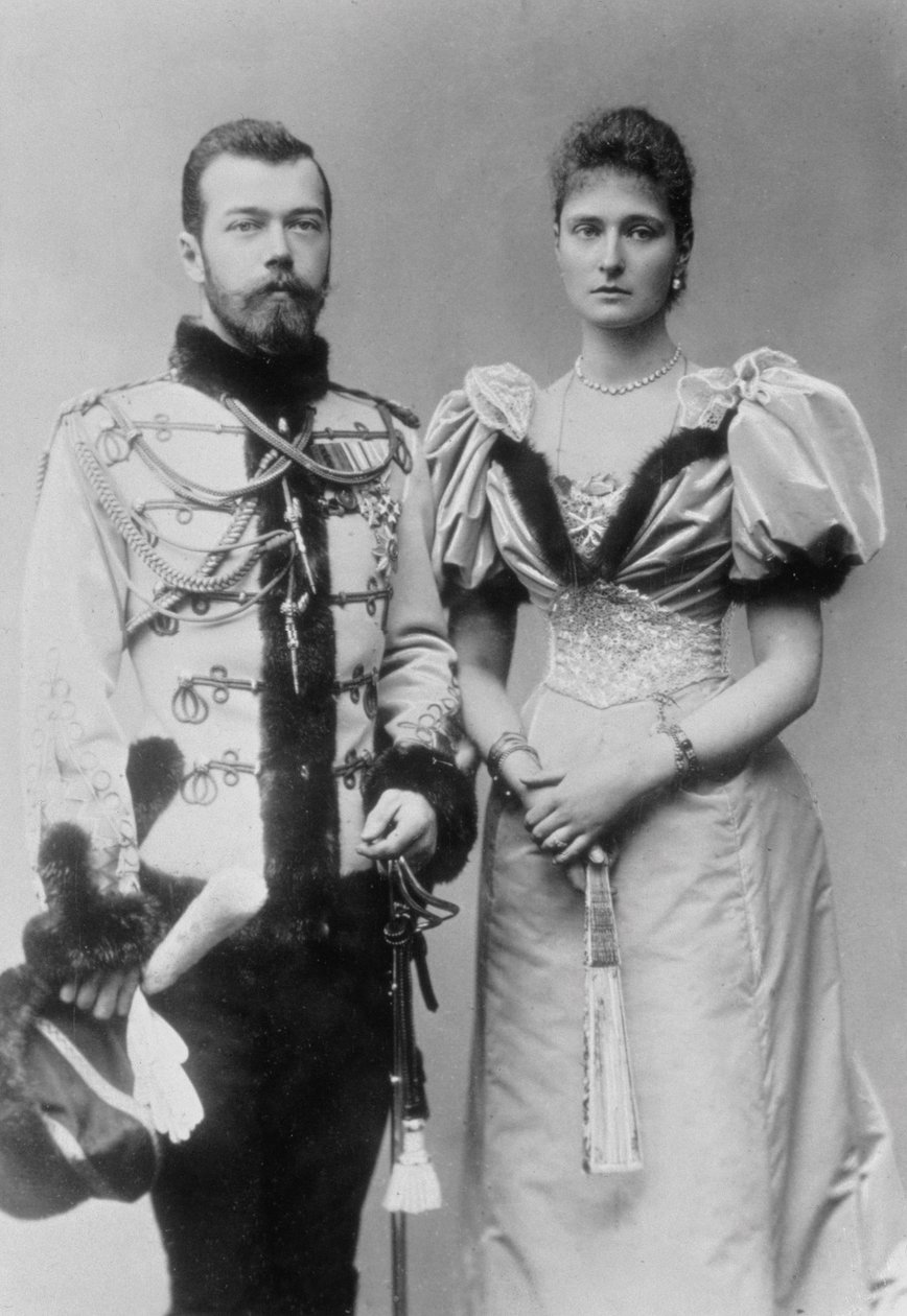 Miklós cár (1868-1918) és Alix hesseni hercegnő (1872-1918) portréfotója 1894 körül (f/w fotó) alkotó: Unbekannt