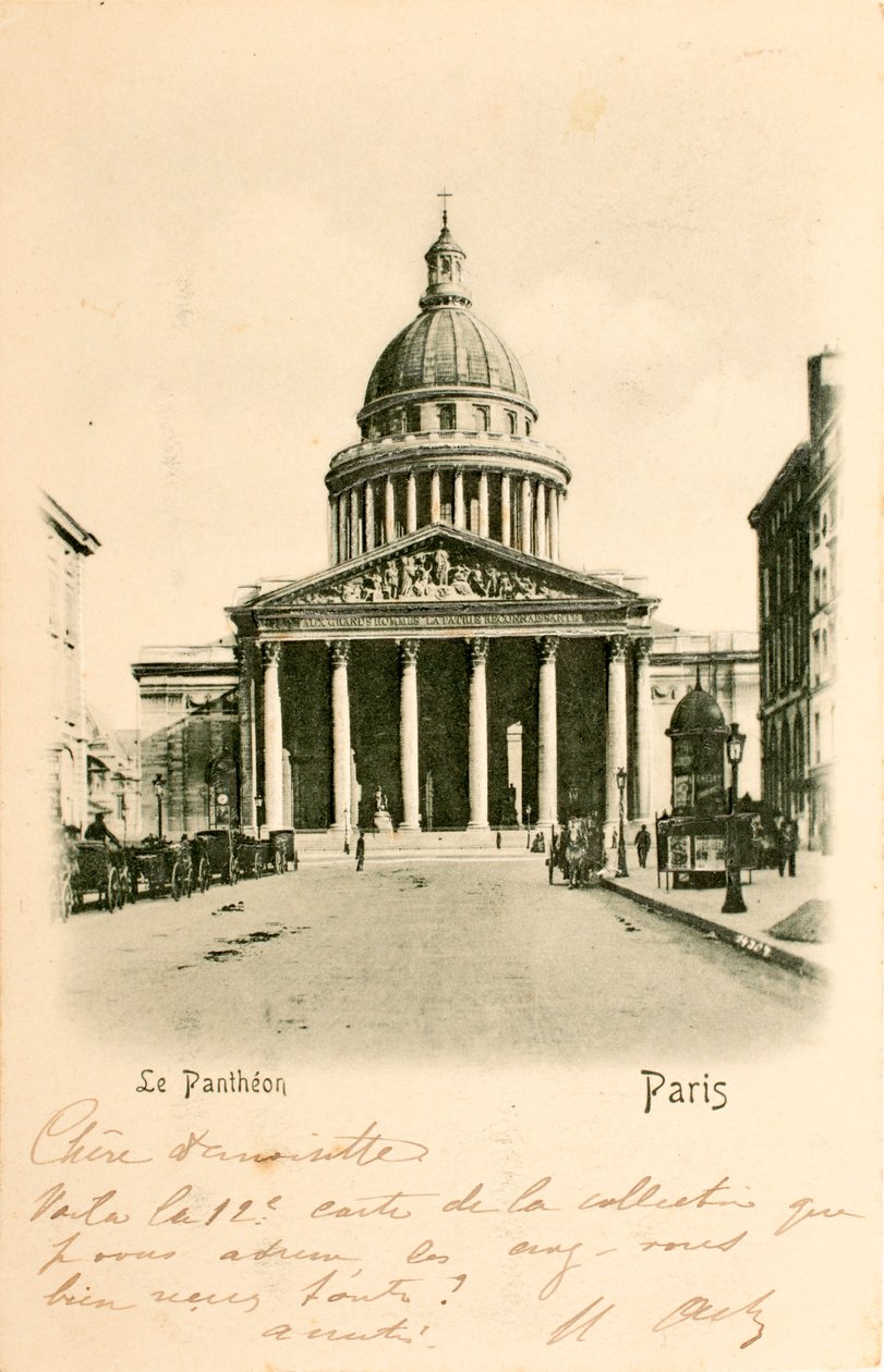 Képeslap/Pantheon/Párizs/Seine/Ile de France/Franciaország alkotó: William M. Timlin