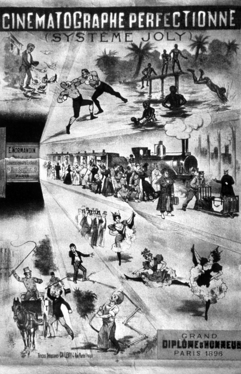 A Joly rendszer plakátja 1896-ban készült, hogy veszélyt jelentsen a Lumiere rendszerre alkotó: Unbekannt