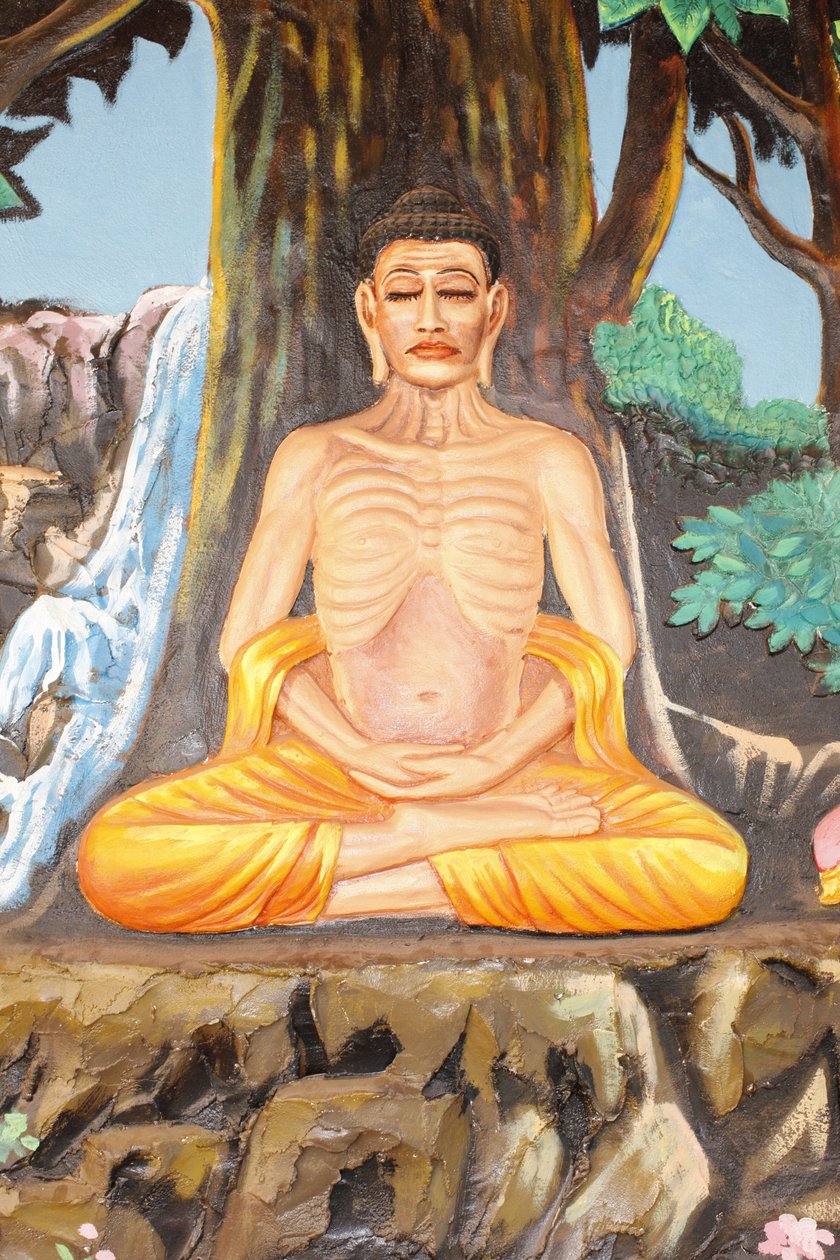 Preah Prom Rath kolostorA Buddha élete Kísérlet az aszkézissel, Siem Reap, Kambodzsa alkotó: Unbekannt