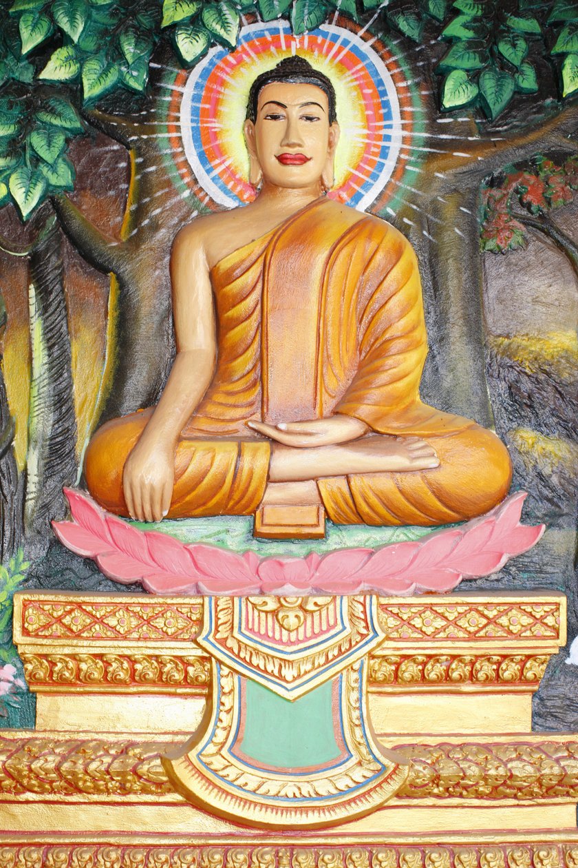Preah Prom Rath kolostorA Buddha élete Meditáció egy lótuszvirágonA Buddha földet érintõ helyzetben, Siem Reap, Kambodzsa alkotó: Unbekannt