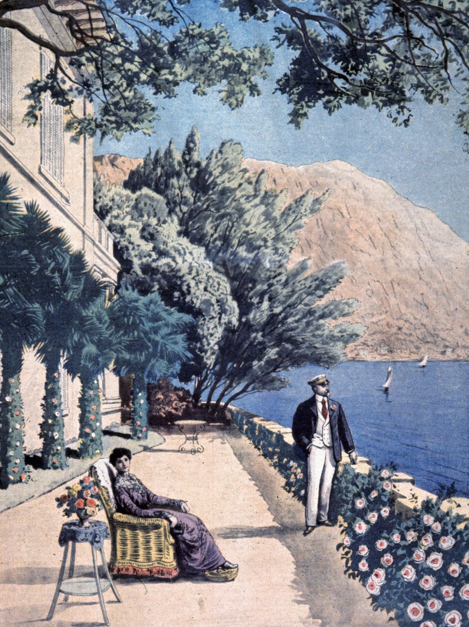 Elnöki nyaralás, Poincare at Eze les Pins alkotó: Unbekannter Künstler