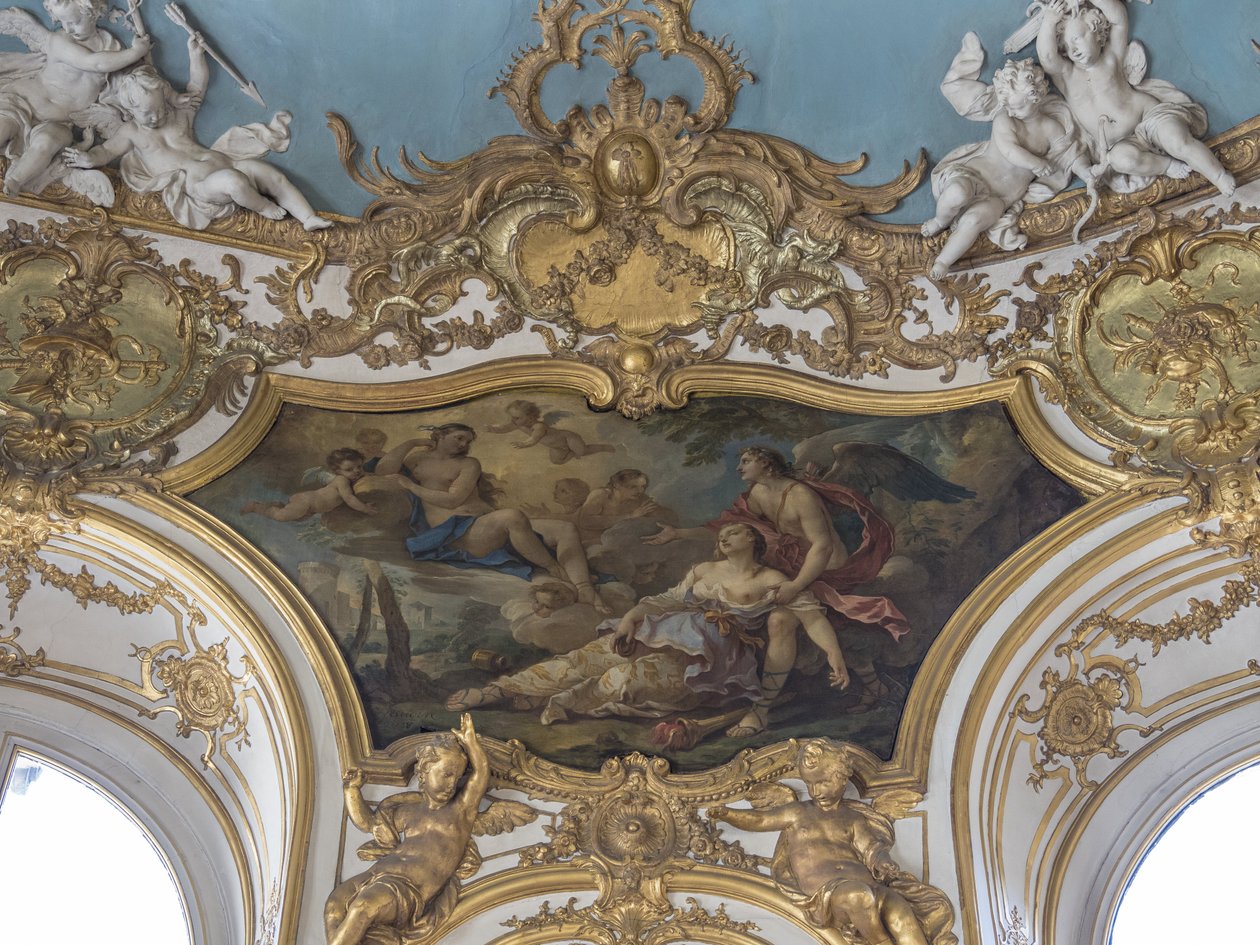 A psziché hibás a Vénusz jelenlétében. Charles Joseph Natoire (1700-1777) festménye alkotó: Unbekannt