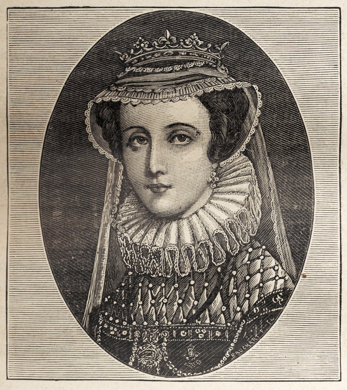 Queen Mary Stewart (metszet) alkotó: Unbekannter Künstler