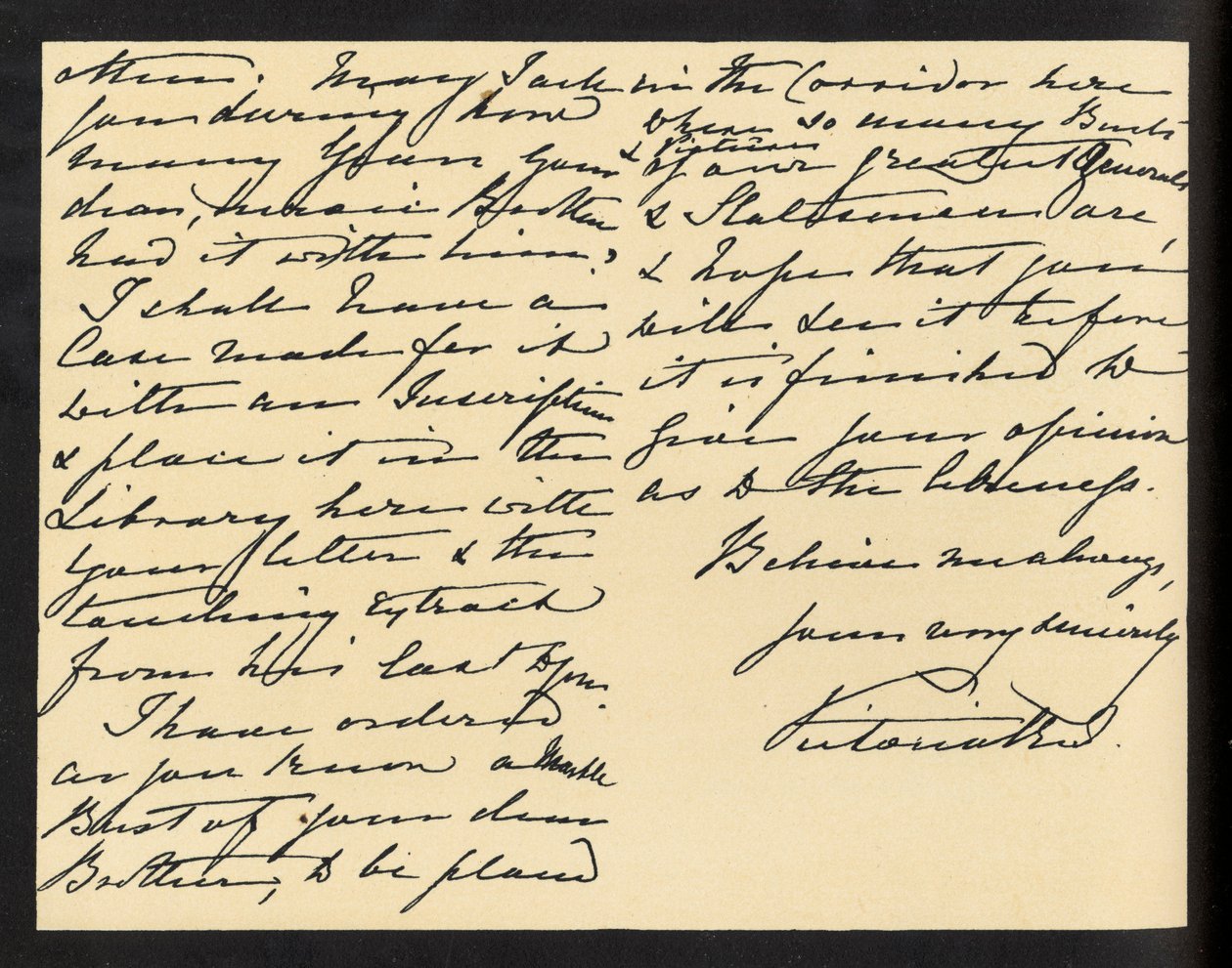 Viktória királynő - kézzel írt levél Mary Augusta Gordon kisasszonynak, amelyben megköszöni az ajándékba kapott bibliát. alkotó: Unbekannter Künstler