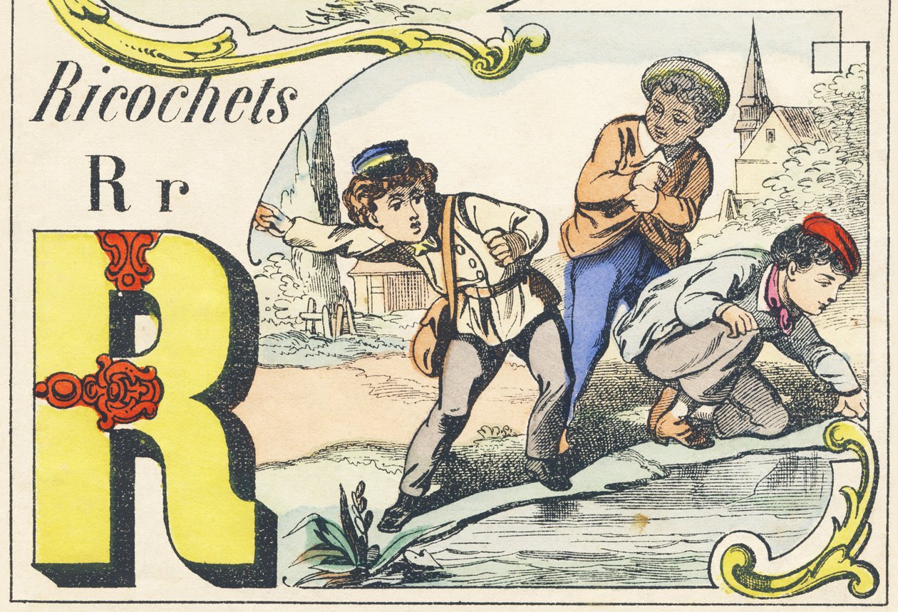 R: Ricochets – Games Alphabet, 1890 körül (illusztráció) alkotó: Unbekannt