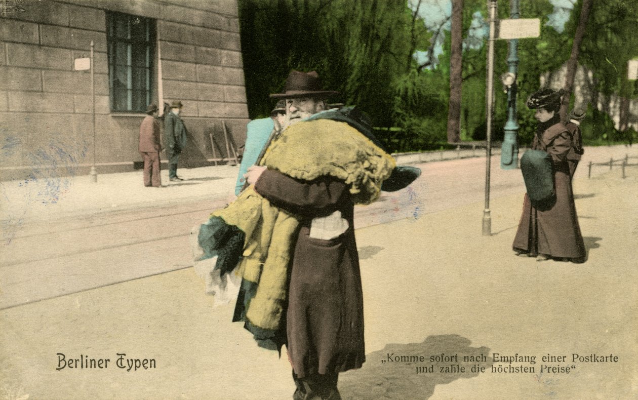 Rongyos ember, 19. század vége/20. század eleje (képeslap) alkotó: Unbekannter Künstler