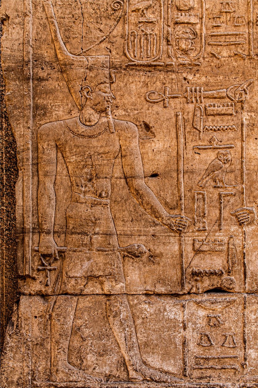 Dombormű, karnaki templom, Luxor, Théba, Egyiptom, Afrika (fotó) alkotó: Unbekannter Künstler