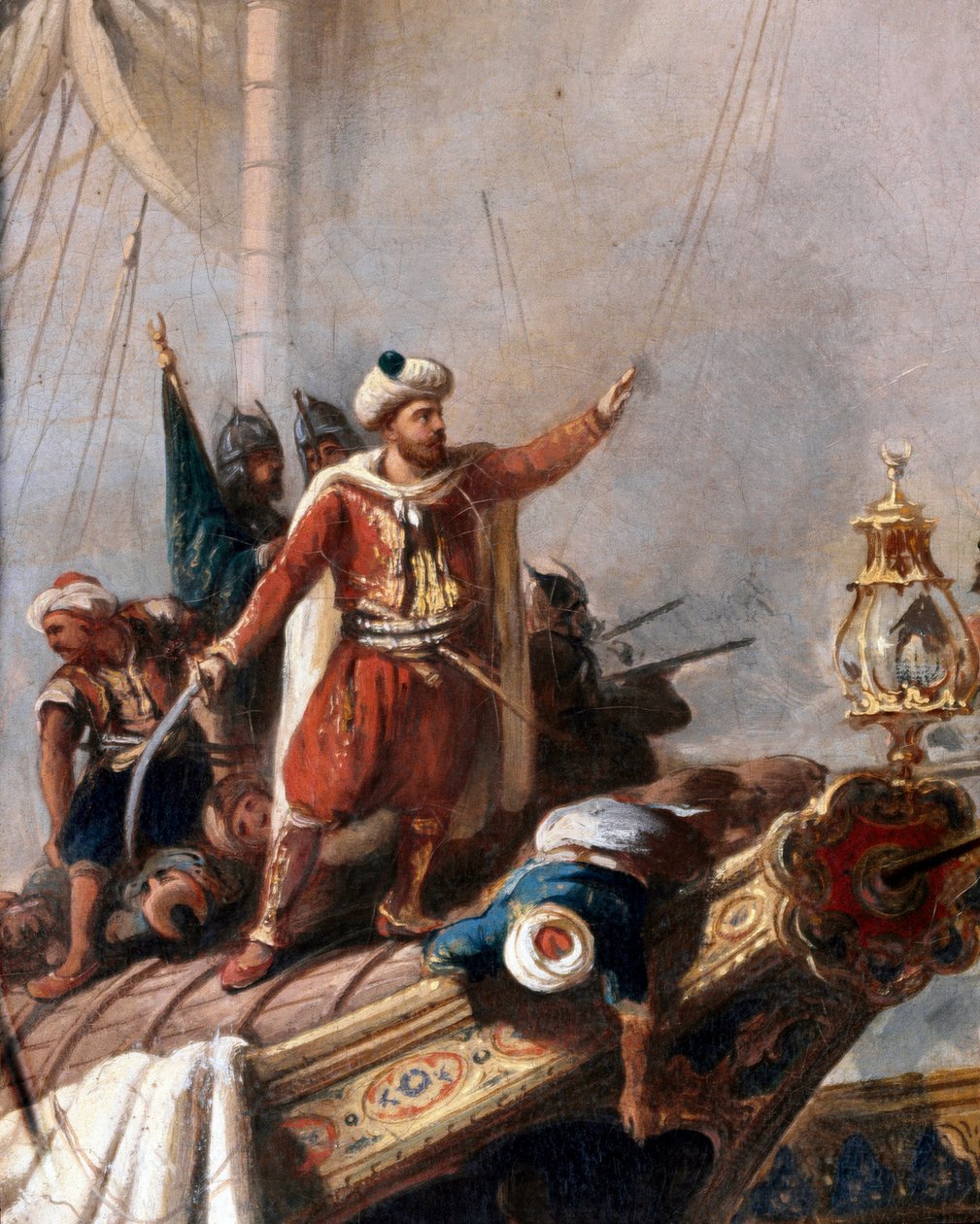 Hayreddin Barbarossa ábrázolása. Részlet. (Festmény) alkotó: Unbekannter Künstler