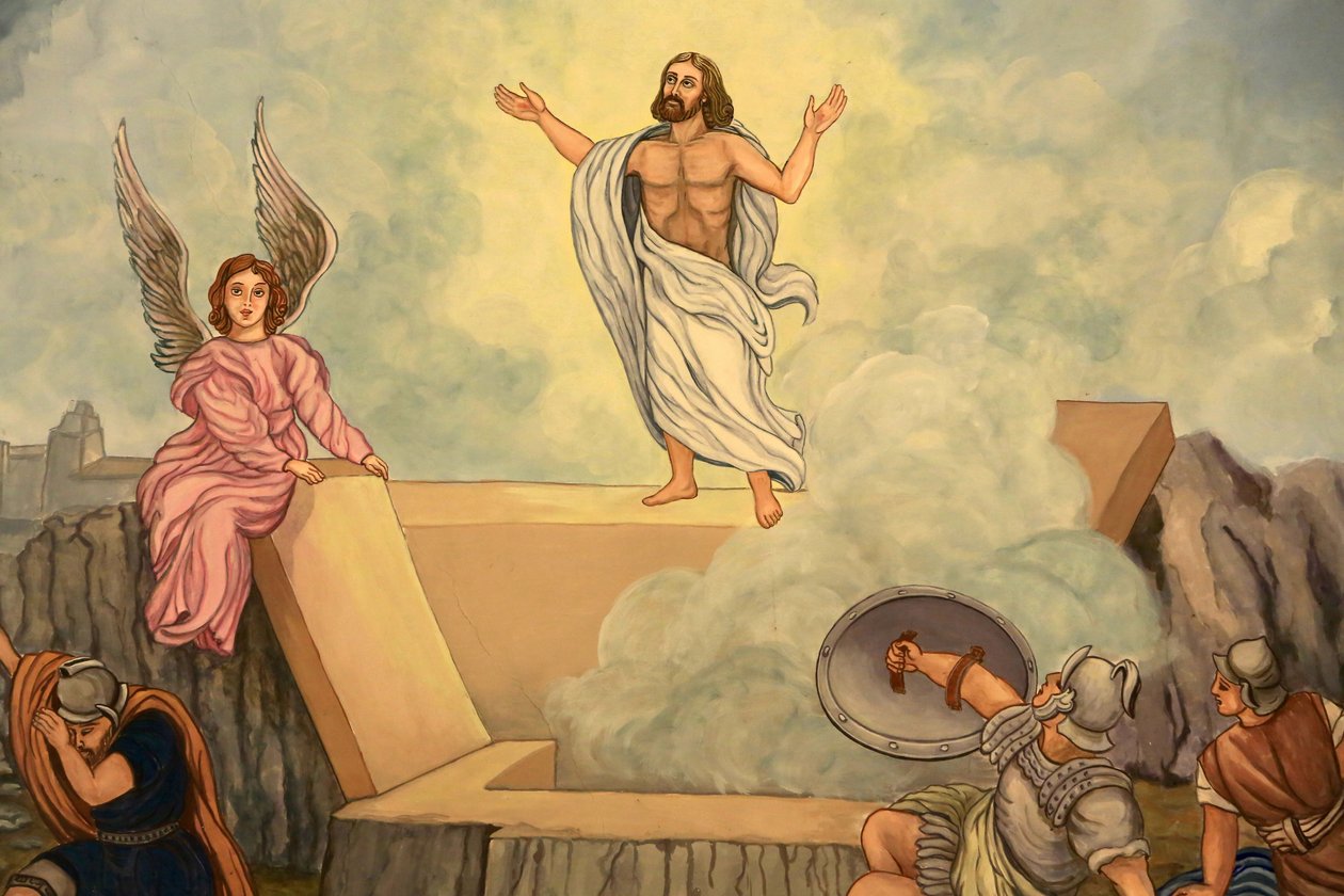 Krisztus feltámadása, Eglise Saint-André, Domancy (fotó) alkotó: Unbekannter Künstler