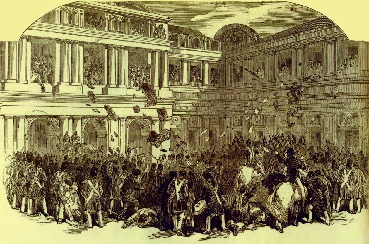 Párizsi forradalom 1848 februárja (nyomtatás) alkotó: Unbekannter Künstler