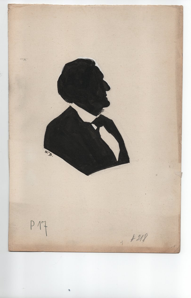 Richard Wagner (1813-1883) 1850 körül, sziluett) alkotó: Unbekannter Künstler