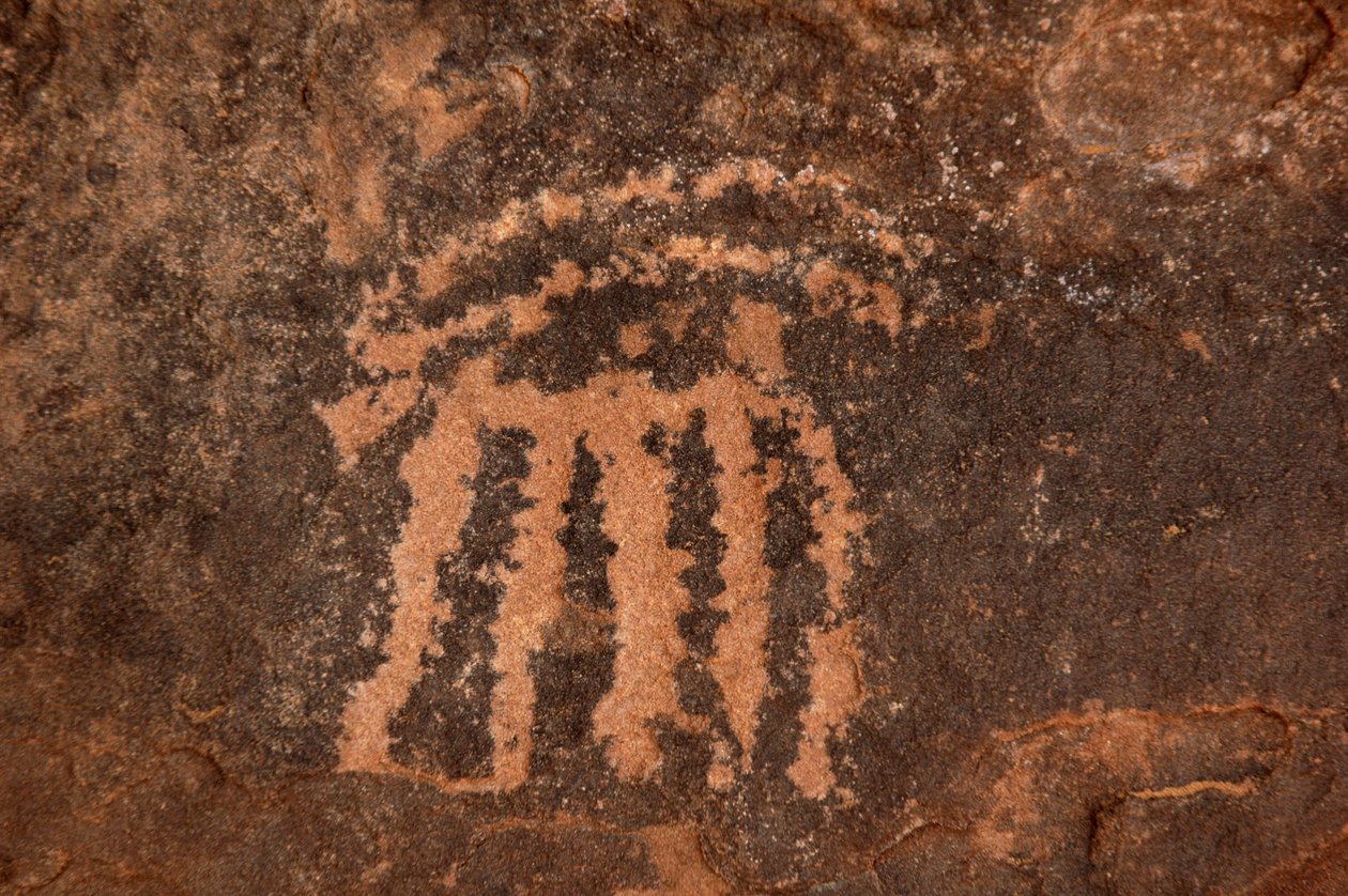 Sziklaművészet, Őstörténet: Oryx antilop metszete az Uweinat-hegységben, Egyiptom. (Kr.e. 8000-3000 év közötti időszak). Fényképezés alkotó: Unbekannt