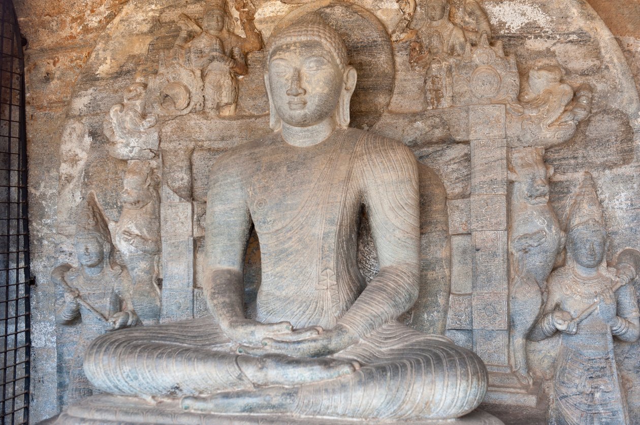 Buddha szikladomborműve meditációs pózban; Gal Vihara templom; Polonnaruwa; Sri Lanka; Ázsia alkotó: Unbekannt
