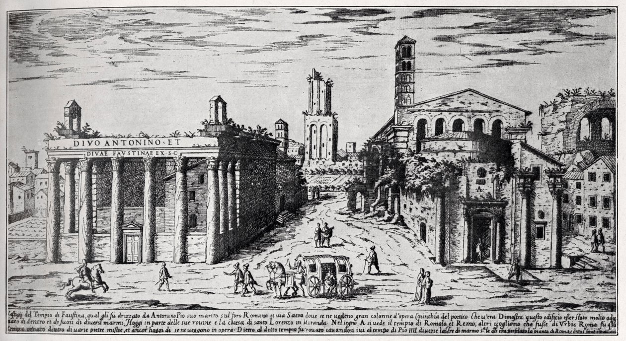 Forum Romanum 16. század (metszet) alkotó: Unbekannter Künstler