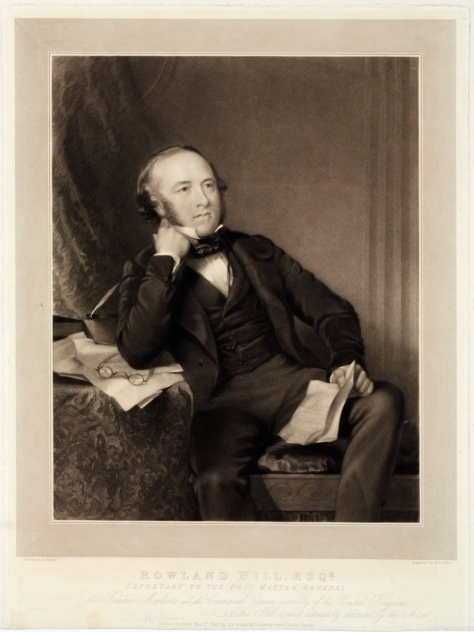 Rowland Hill, a filléres bejegyzés kezdeményezője alkotó: Unbekannt