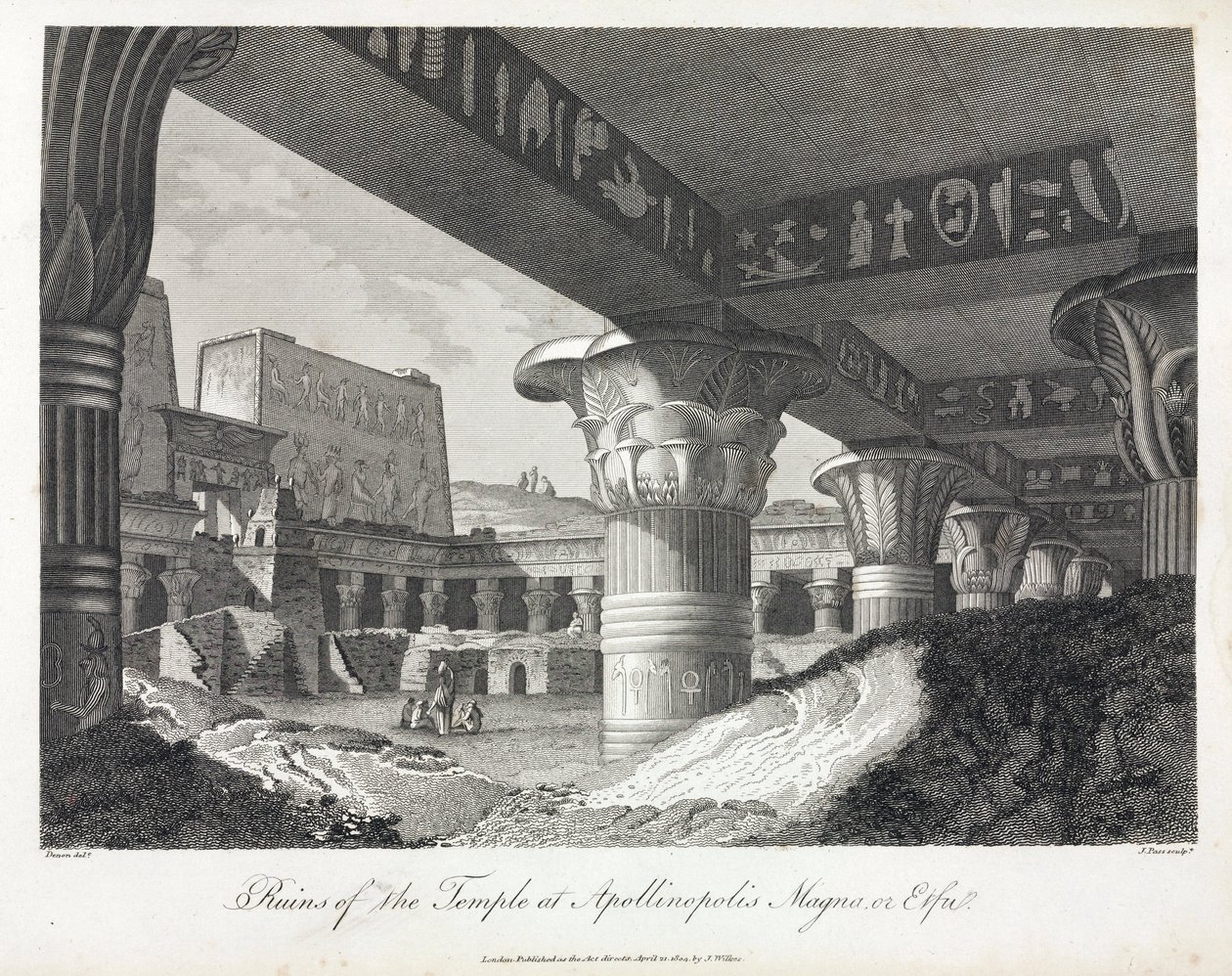 Az edfui Apollinopolis Magna (jelenlegi Tell El Balamoun, Egyiptom) templomának romjai (eredetileg Hórusznak szentelt templom, ie 237 és 57 között épült) alkotó: Unbekannt