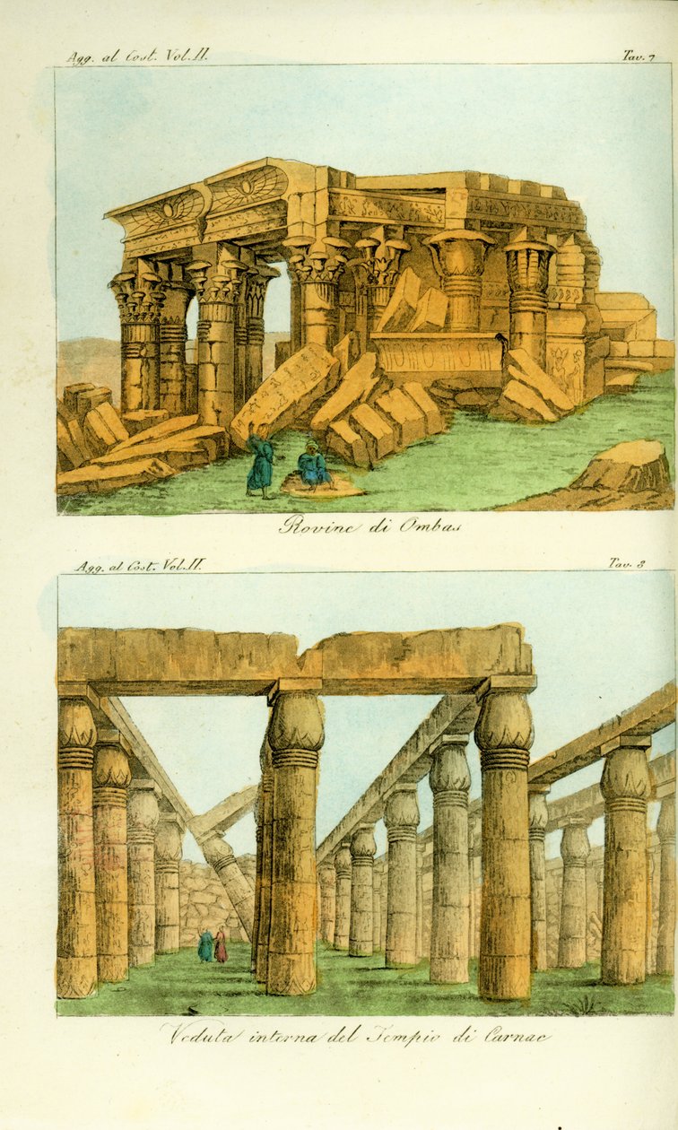 Kom Ombo (Ombas) templom romjai, Núbia és kilátás a karnaki templomra, Luxor, Egyiptom alkotó: Unbekannt
