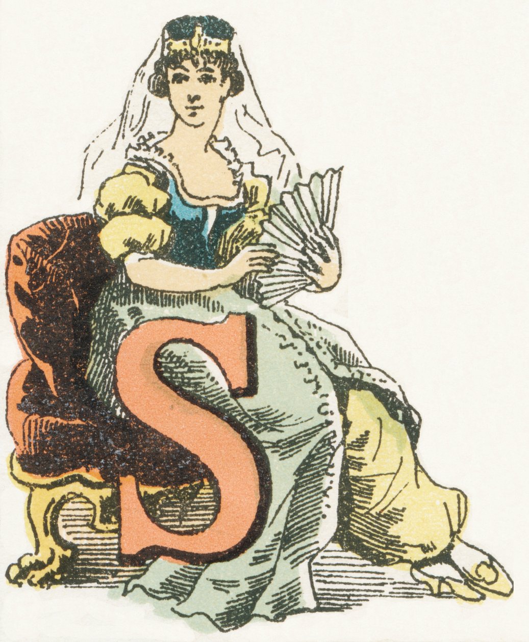 S - Sultane - Childish Alphabet, Editions Gordinne 1920 (metszet) alkotó: Unbekannt