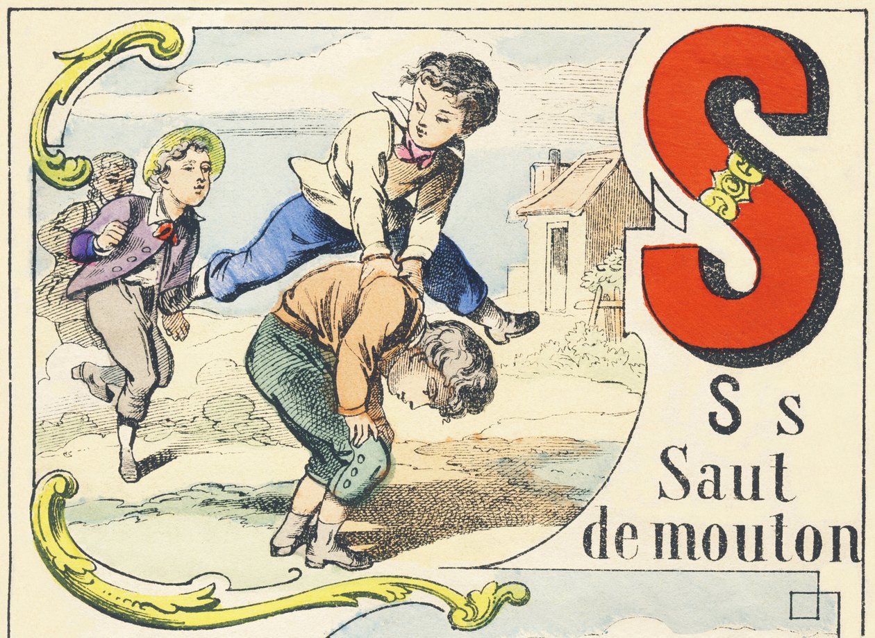 S: leapfrog – Games Alphabet, 1890 körül (illusztráció) alkotó: Unbekannt