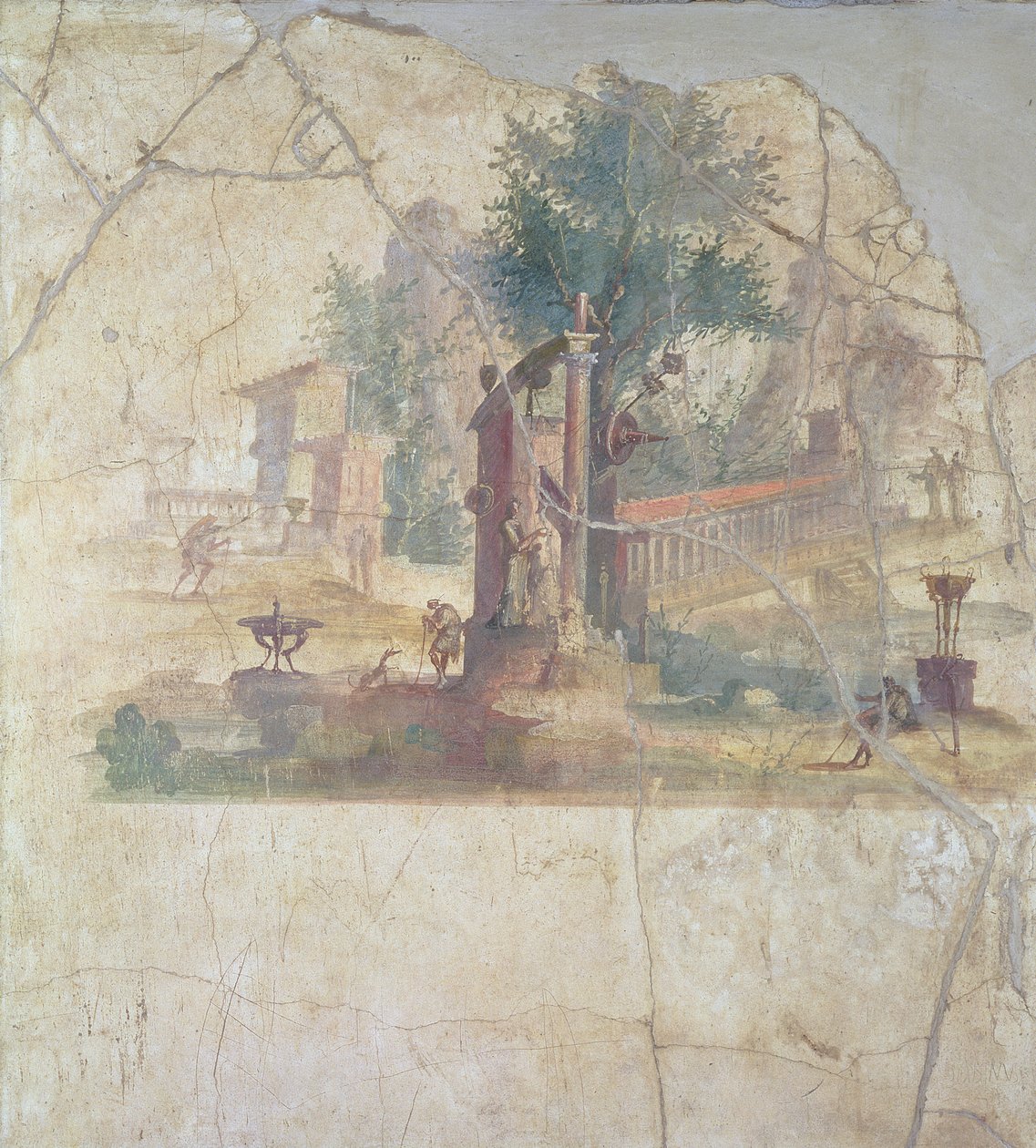 Szakroidilli táj, a boscoreale-i Agrippa-villából, Kr.u. században (freskó) alkotó: Unbekannt