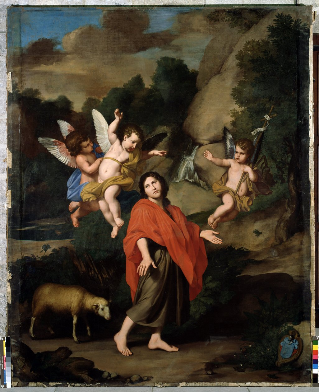 Keresztelő Szent János a sivatagba megy Reynaud Levieux (1613-1694) festménye 1682 Sun. 318x246 cm Fekete Petinents kápolna, Avignon alkotó: Unbekannter Künstler