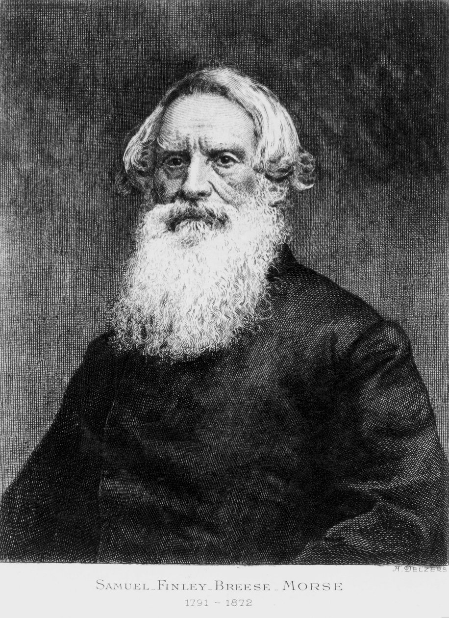 Samuel F B Morse amerikai művész és a morze-kód feltalálója, 1870 körül alkotó: Unbekannt
