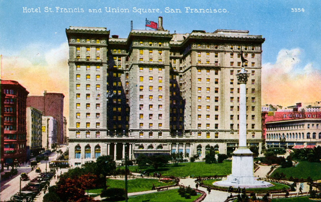 San Francisco: Francis Hotel és a Union Square alkotó: Unbekannter Künstler
